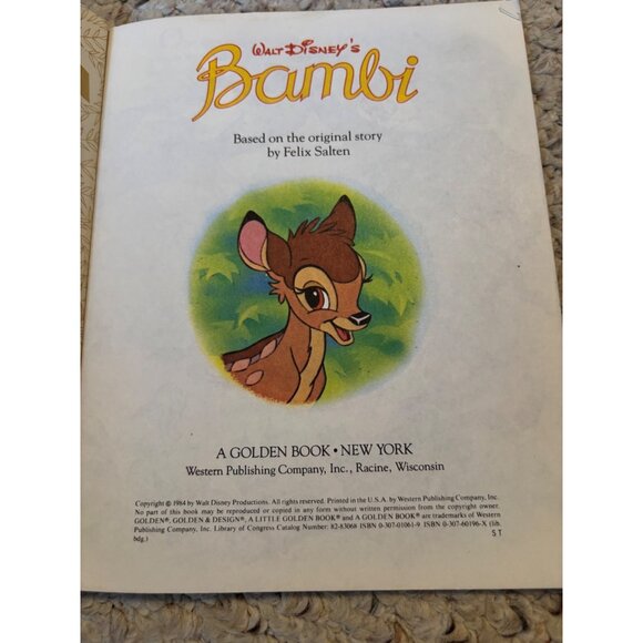 Lot of 4 vintage Golden Books Bambi, 3 Little Pigs, Tawny Scrawny Lion, Night Be - Picture 7 of 13